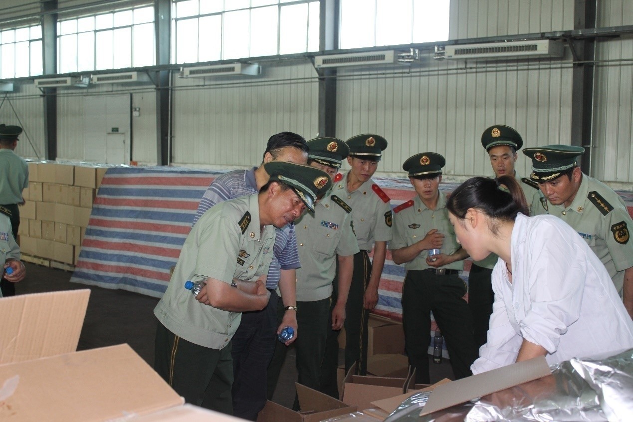 For celebrating July 1, a troop in Jiuquan comes to our company for visiting and study.